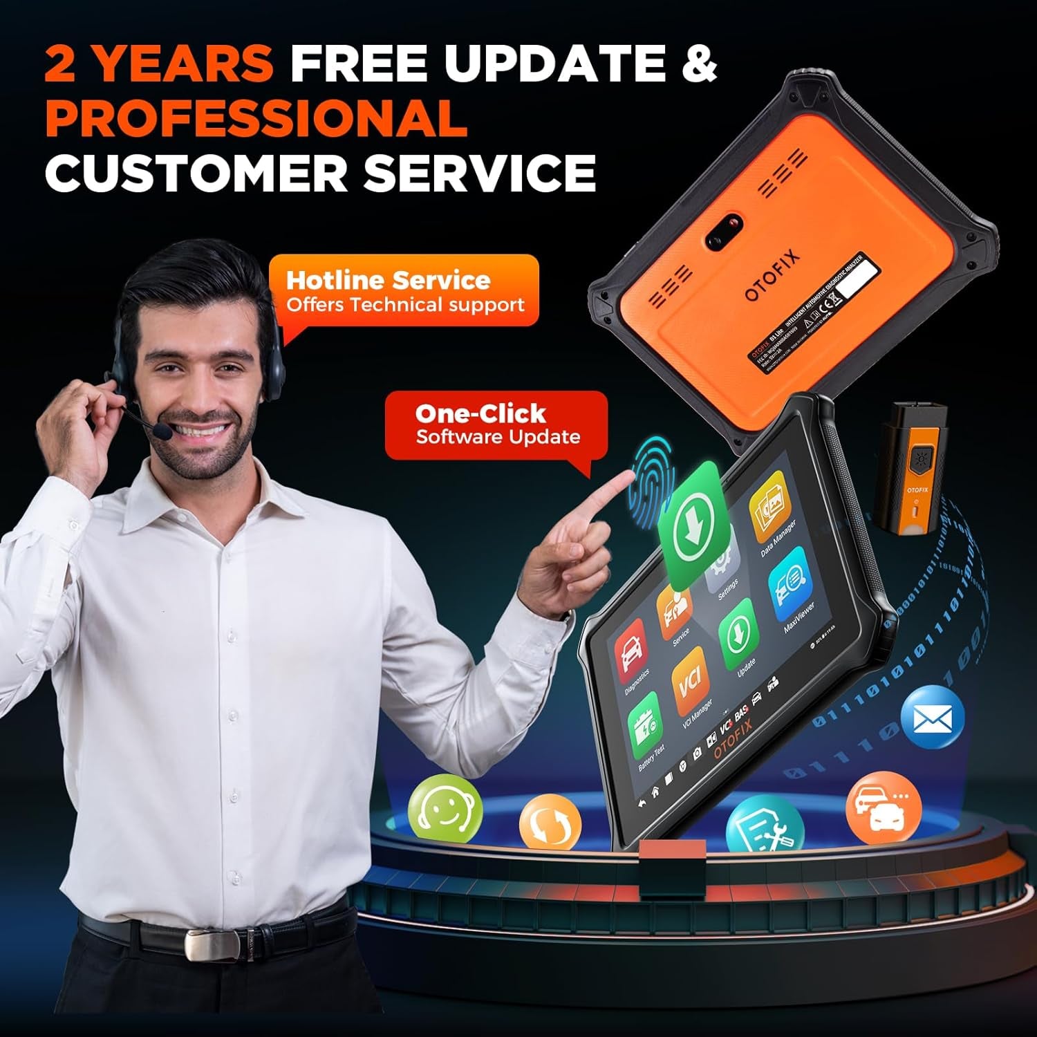 D1 Lite Bidirectional Scan Tool with 2-Year Updates, 2025 Newest All System Automotive Diagnostic Scanner, 38+ Reset Services, FCA Autoauth, Active Test, CANFD&DOIP, Auto VIN