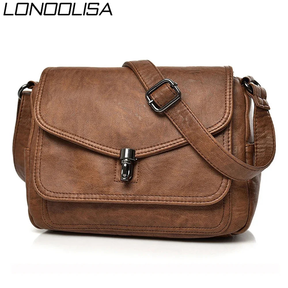 Vintage Soft Leather Women Shoulder Bags Luxury Handbags Women Bags Designer Small Crossbody Bags for Women 2024 Messenger Bag