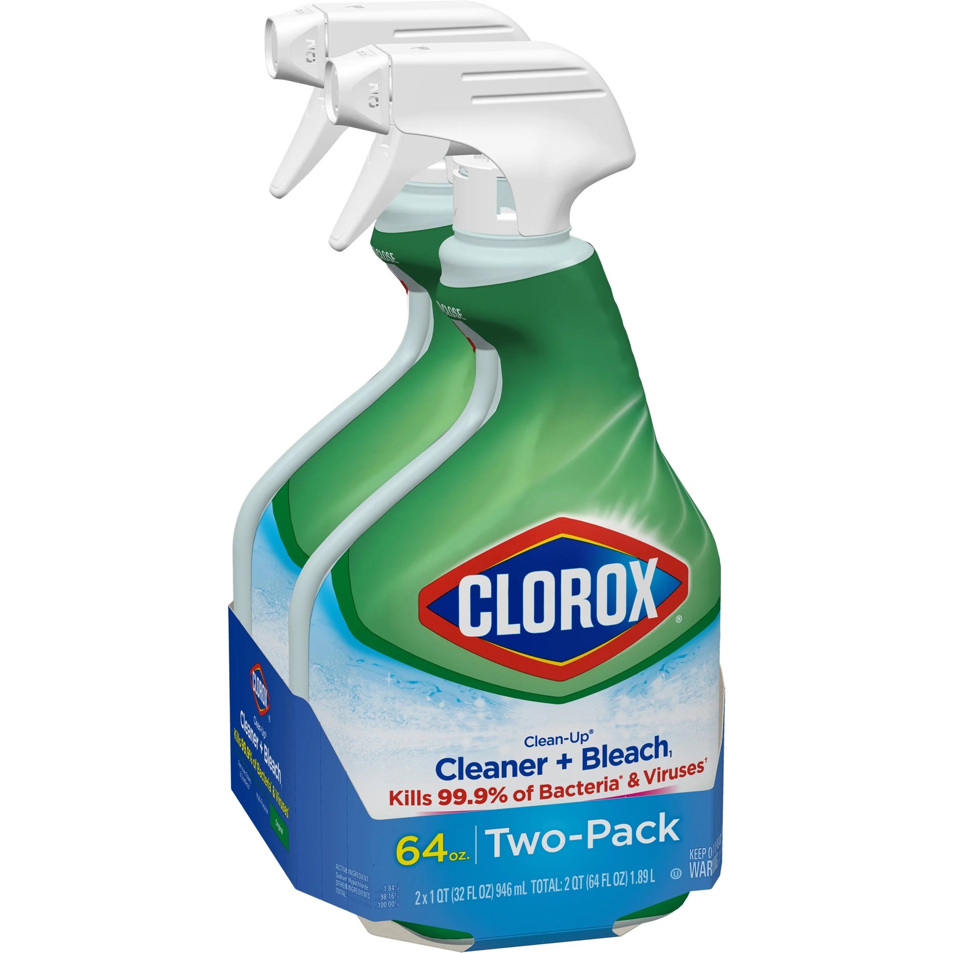 Clean-Up All Purpose Cleaner with Bleach, Spray Bottle, Original, 32 Ounces, Twin Pack