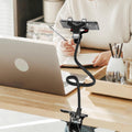 Cell Phone Holder Gooseneck Mount, Universal Lazy Bracket Flexible Long Arm Clamp Clip Phone Stand for Bed,360 Adjustable DIY Flexible Grip Desktop Mobile Phone Stand for All 4-7” Devices