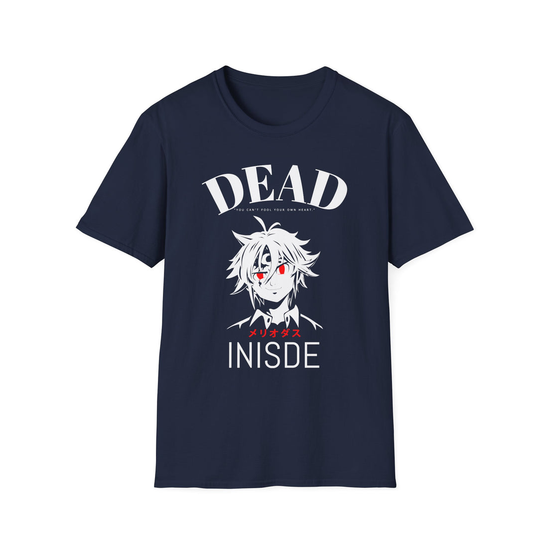 Unisex Graphic Tee - 'Dead Inside' - Anime Aesthetic Shirt for Casual Wear, Gifts, Streetwear, Pop Culture Enthusiasts, Holidays