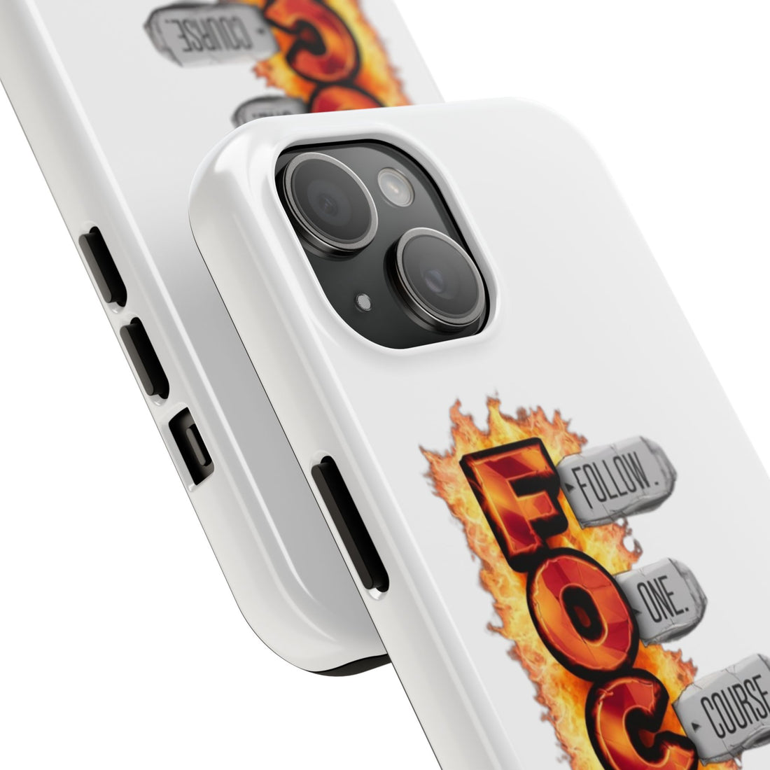 Motivational Tough Phone Cases, Phone Cover, Inspirational Gift, 'Focus' Design, Success Reminder, Tech Accessories