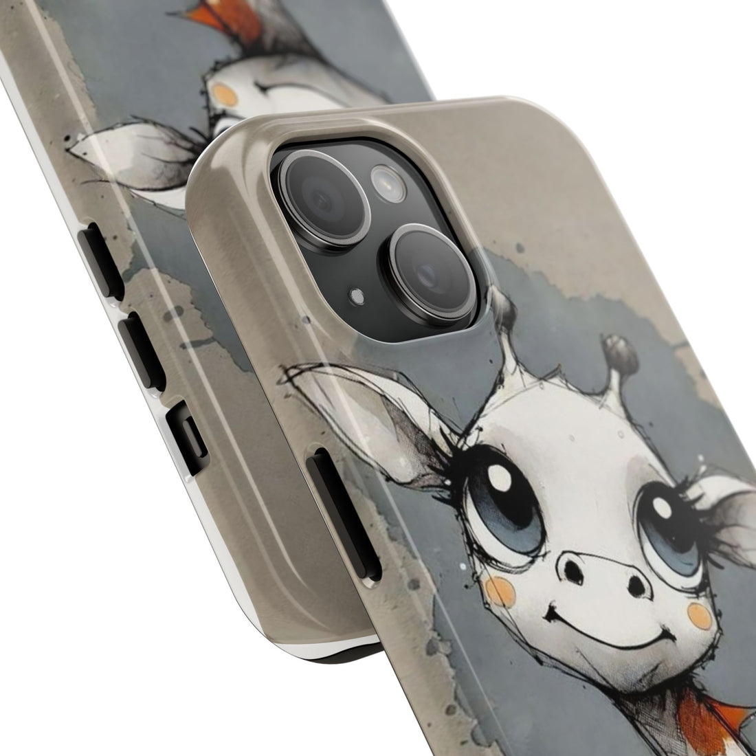 Giraffe Art Tough Phone Case, Cute Animal Phone Cover, Unique Gift for Animal Lovers, Trendy Cell Phone Protector, Birthday Gift Idea