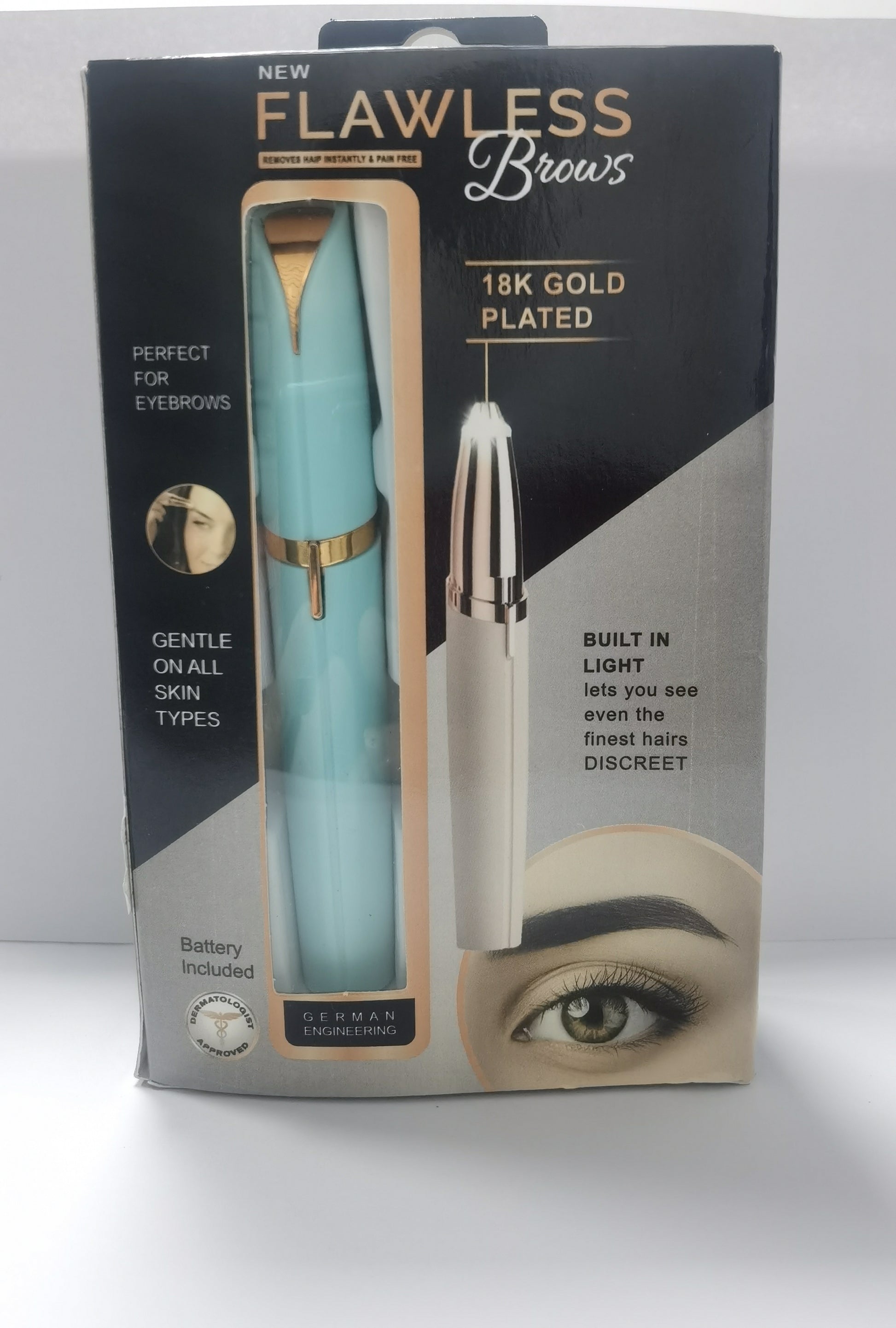 eyebrow grooming tool with LED