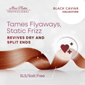 Black Caviar Luxurious Nourishing Styling Cream for Smooth & Shiny Hair, Ultimate Hair Care with Silk Protein & Antioxidant Herbal Essences 400Ml