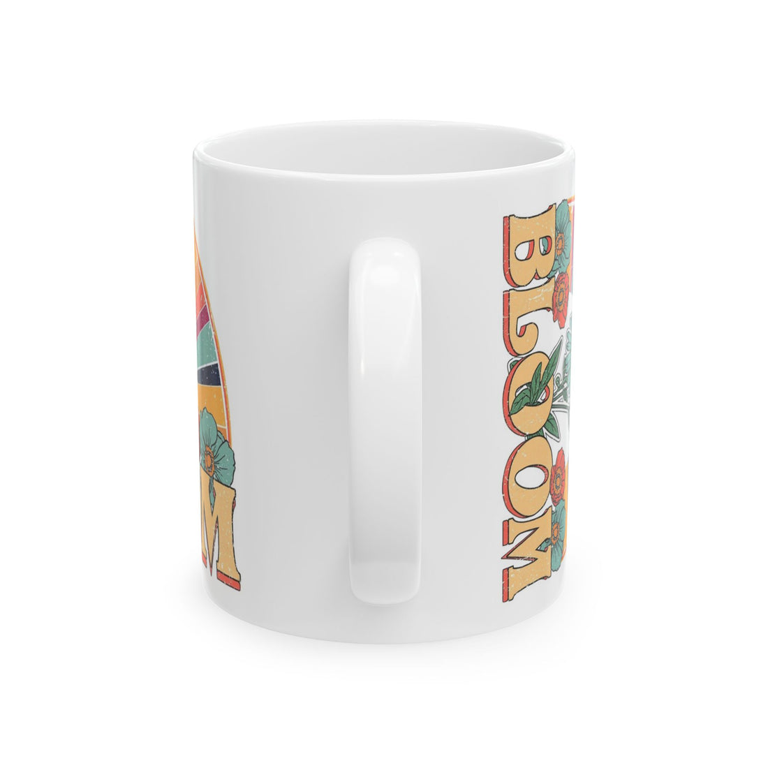 Boho Flower Ceramic Mug - Perfect Gift for Plant Lovers, Inspirational Drinkware, Home Décor, Mother's Day, Birthday