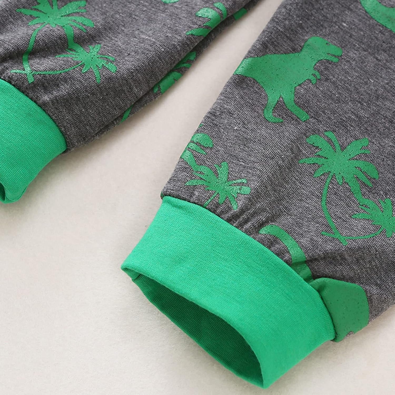 Kids Clothes Set,1-8Years Old Kids Boys Girls Long Sleeve Dinosaur Printed Top and Pants Set Outfit (Dark Gray-02#, 5-6 Years)