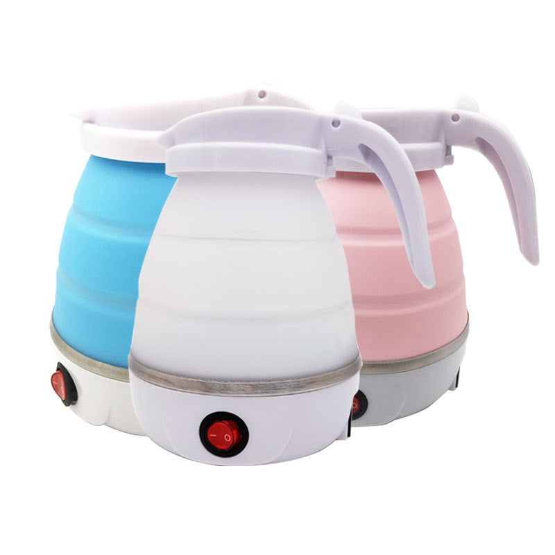 Portable Foldable Electric Kettle – 0.6L Travel Kettle with Food-Grade Silicone, Anti-Dry Burn, Compact & Lightweight Design