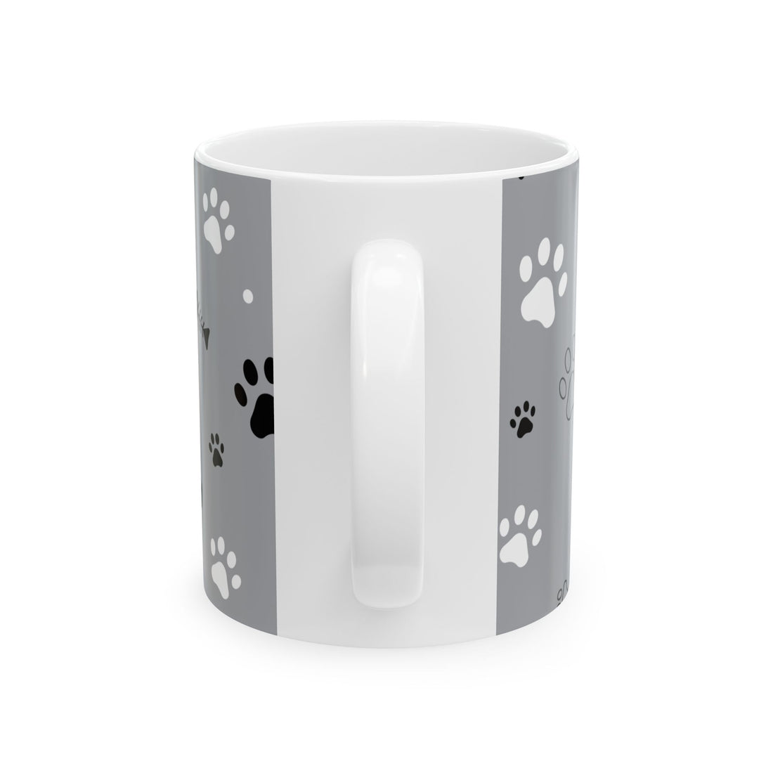 Paw Print Ceramic Mug, Cute Pet Lover Gift, Dog Cat Coffee Cup, Animal Themed Drinkware, Fun Kitchen Decor