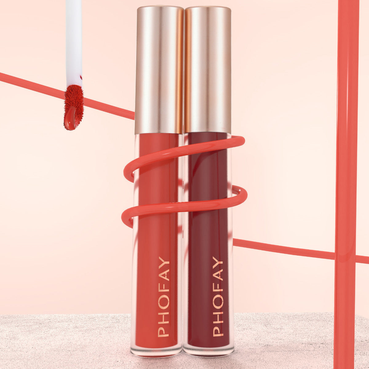PHOFAY non-sticky lip gloss with moisturizing shine