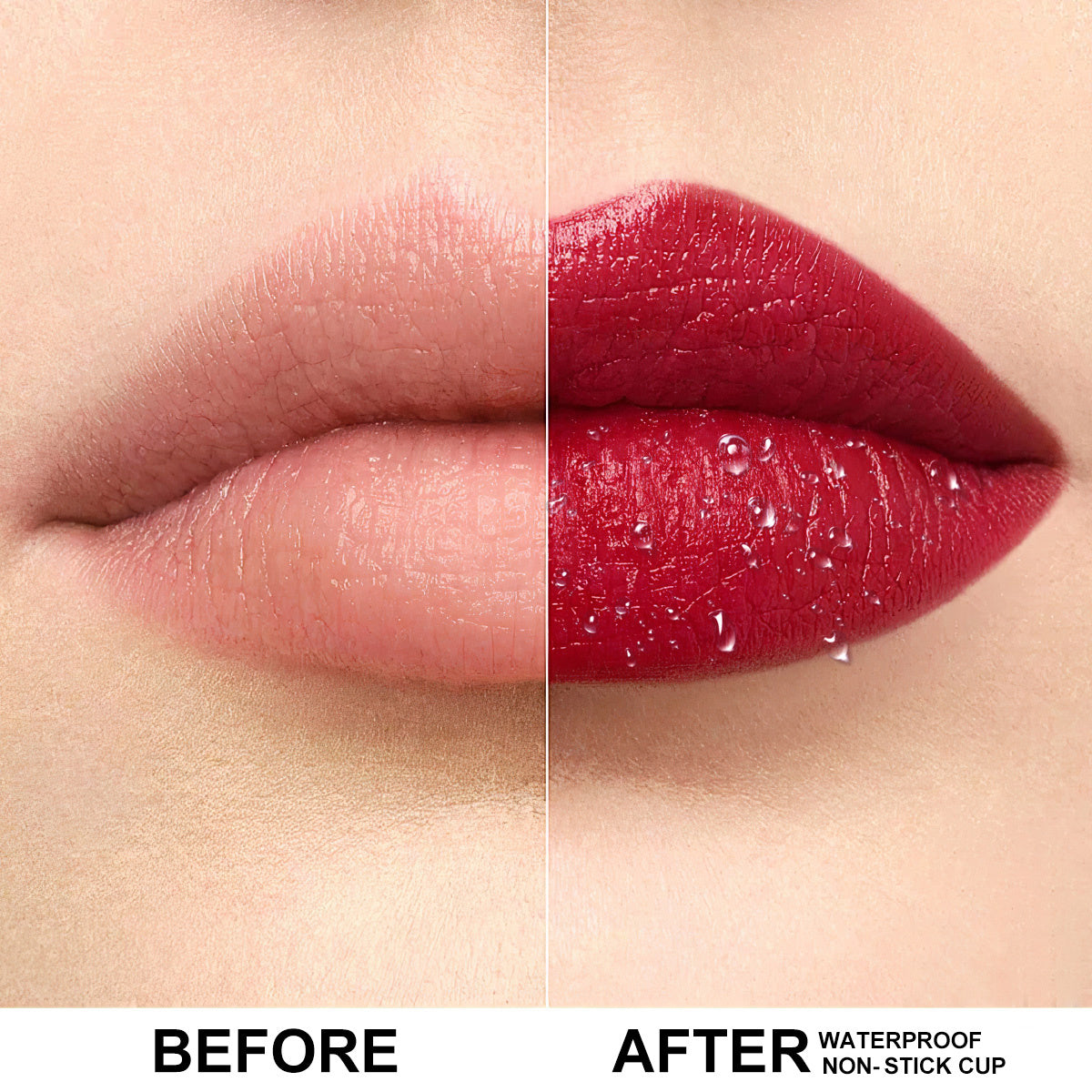 High-shine lip gloss without sticky feel