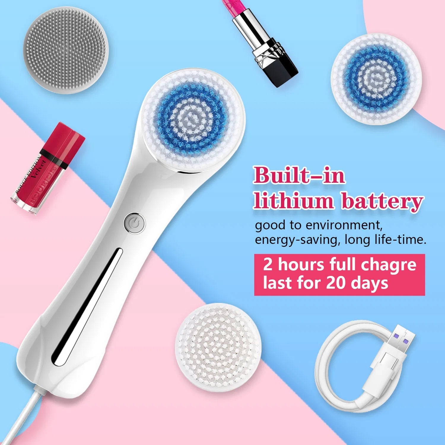 electric facial cleansing brush