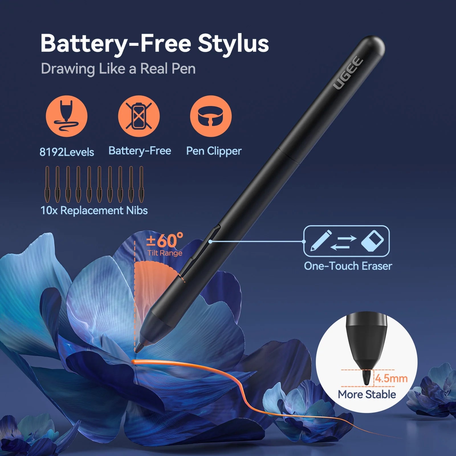 S640 Graphic Drawing Tablets Digital Pen Tablet with Stylus for Linux, Mac, Windows PC and Android OSU 6.3X 4 Inches