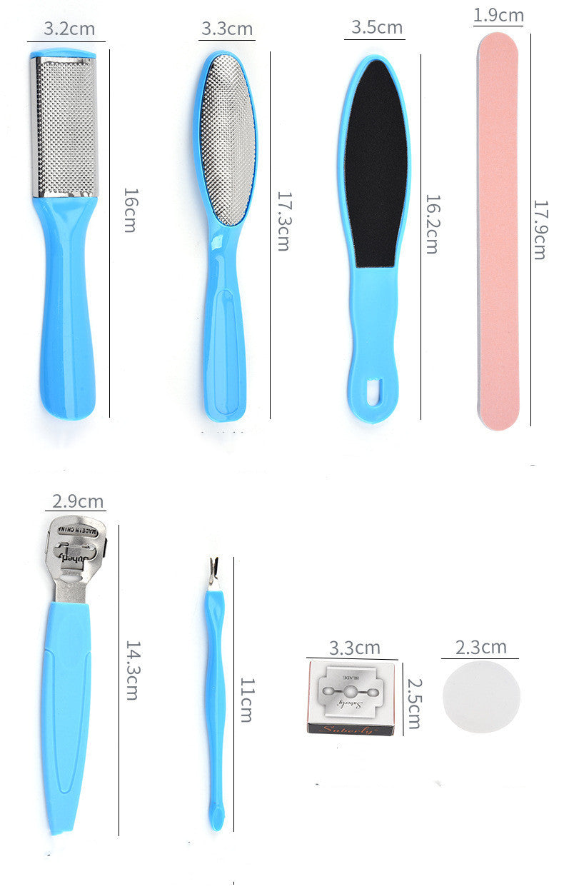 8-in-1 Foot File Pedicure Set – Dead Skin Remover, Callus Shaver & Heel Exfoliator Tools for Smooth Feet