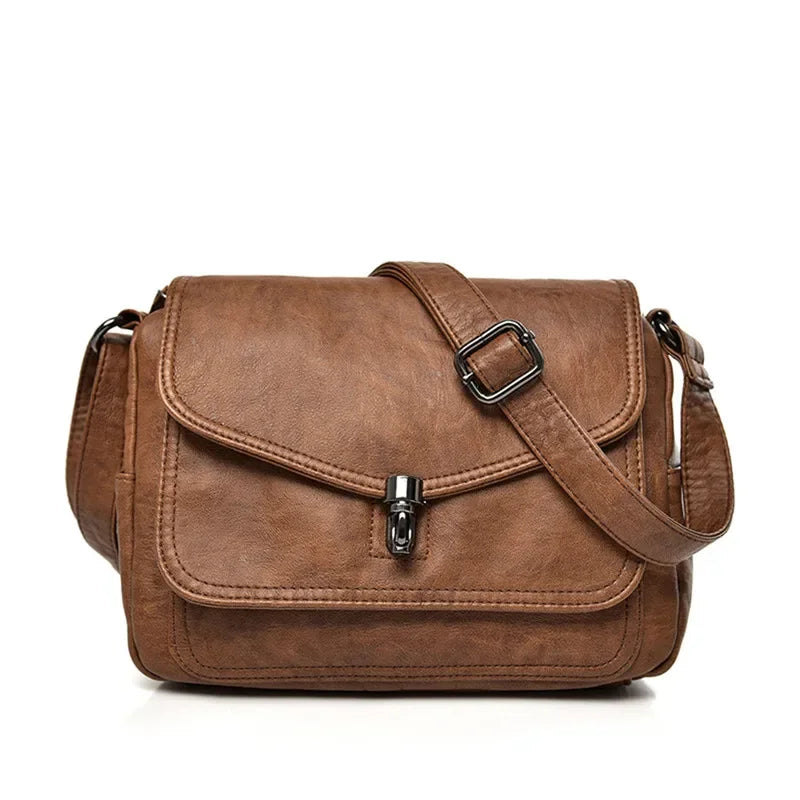 Vintage Soft Leather Women Shoulder Bags Luxury Handbags Women Bags Designer Small Crossbody Bags for Women 2024 Messenger Bag