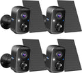 Solar Security Cameras Wireless Outdoor 2 Pack, Battery Powered 3K 4MP Wifi Cameras for Home Surveillance, PIR/AI Motion Detection, Waterproof, Color Night Vision, 2-Way Audio, Cloud/Sd Storage