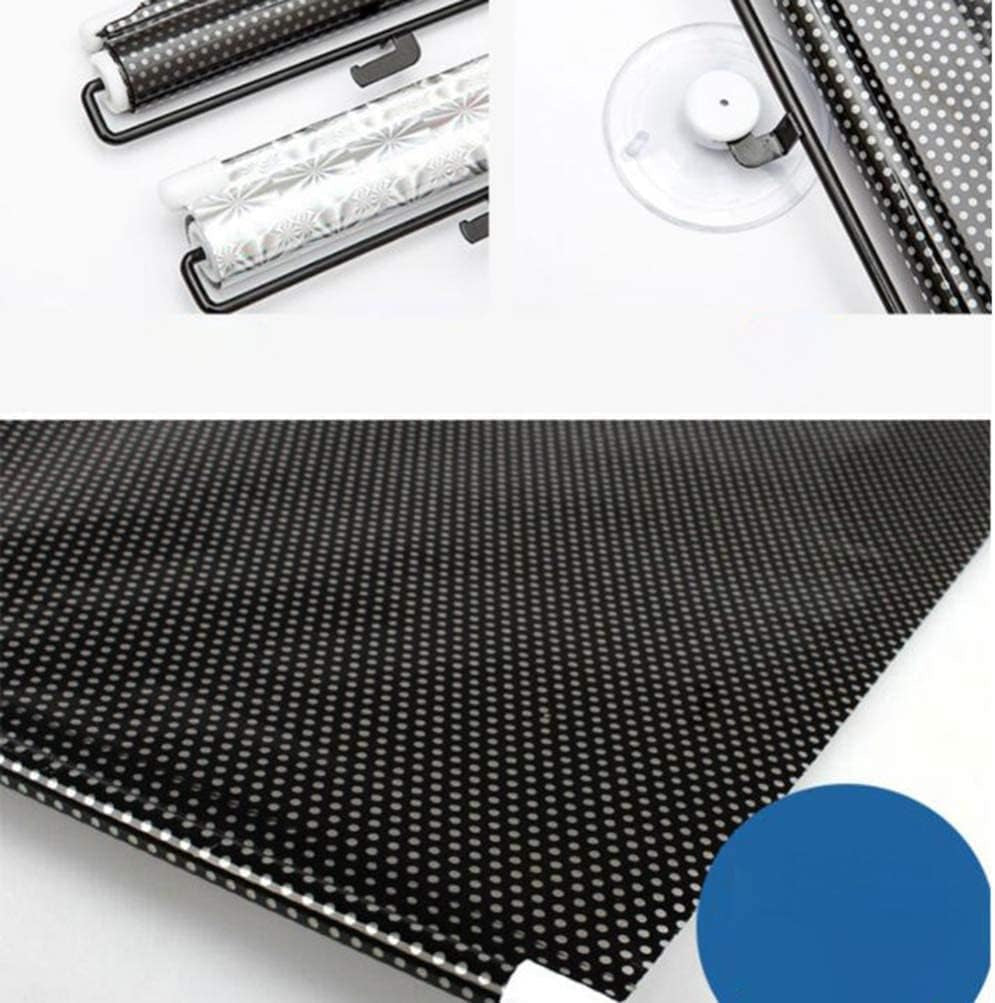 Blackout Blind Curtains with Suction Cups for Windows No Drill Cordless Blinds Temporary Portable Roller Shades UV Protection Window Shades for Home,Office,Bedroom,Door,Blackout (23''W X49''H, Black)