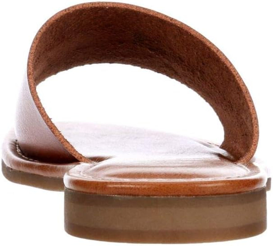 Demi - Women'S One Band Faux Leather Slip on Flat Slide Sandals