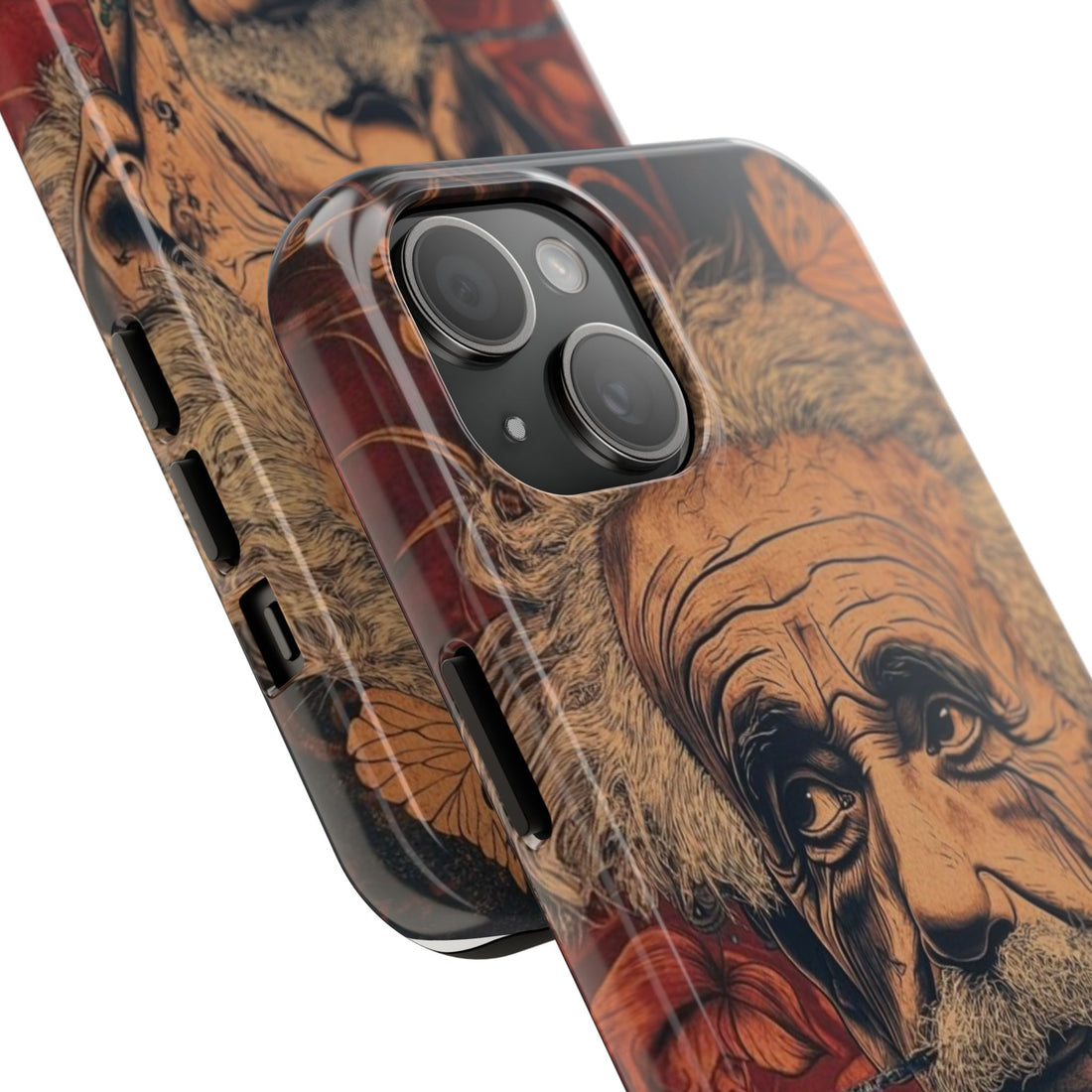 Artistic Einstein Phone Case, Tough Phone Case, Unique Phone Cover, Gift for Scientists, Cool Tech Accessory, Birthday Present