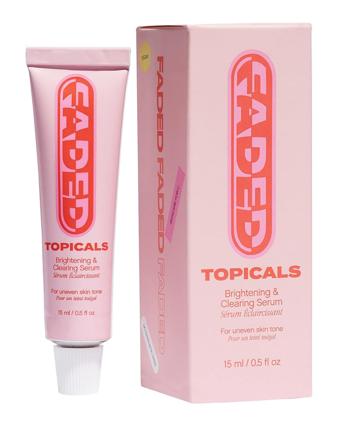 Faded Brightening and Clearing Serum | Reduces Discoloration Post-Blemish Marks Scars Spots Contains Kojic Acid Niacinamide Dermatologist-Tested Vegan Cruelty-Free Fl Oz