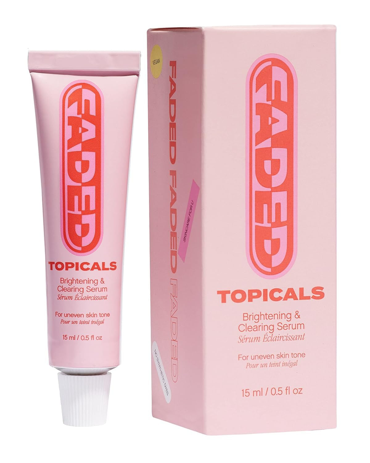 Faded Brightening and Clearing Serum | Reduces Discoloration Post-Blemish Marks Scars Spots Contains Kojic Acid Niacinamide Dermatologist-Tested Vegan Cruelty-Free Fl Oz