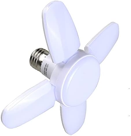E27 LED Bulb Fan Blade Timing Lamp AC85-265V 28W Foldable Led Light Bulb Lampada for Home Ceiling Light with Remote Controller (Only Fan Bulb)