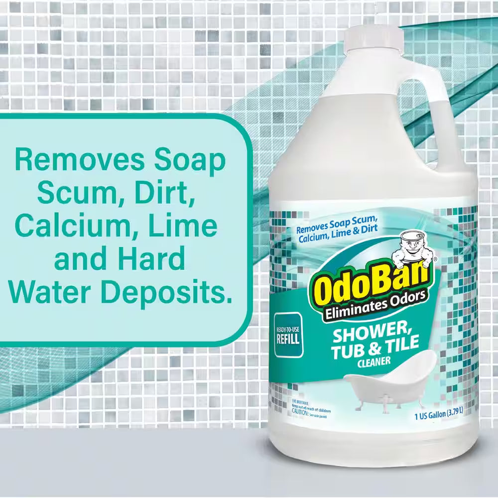 1 Gal. Shower, Tub and Tile Cleaner Refill (Ready-To-Use), Powerful Foaming Bathroom Cleaner (2-Pack)