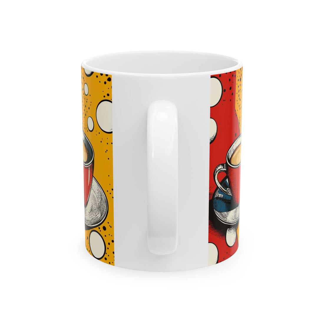 Pop Art Coffee Mug, Colorful Ceramic Cup, Gift for Tea Lovers, Retro Kitchen Decor, Fun Coffee Lover's Gift, Artful Drinkware