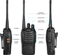 Walkie Talkies Bf-888S Long Range Two-Way Radios for Adults Rechargeable Handheld Interphone Professional UHF Communicator 3 Pack Walky Talky Set with Earpiece,Li-Ion Battery and Charger