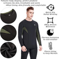 Men'S Thermal Underwear Fleece Lined Performance Fleece Tactical Sports Shapewear Thermal Set