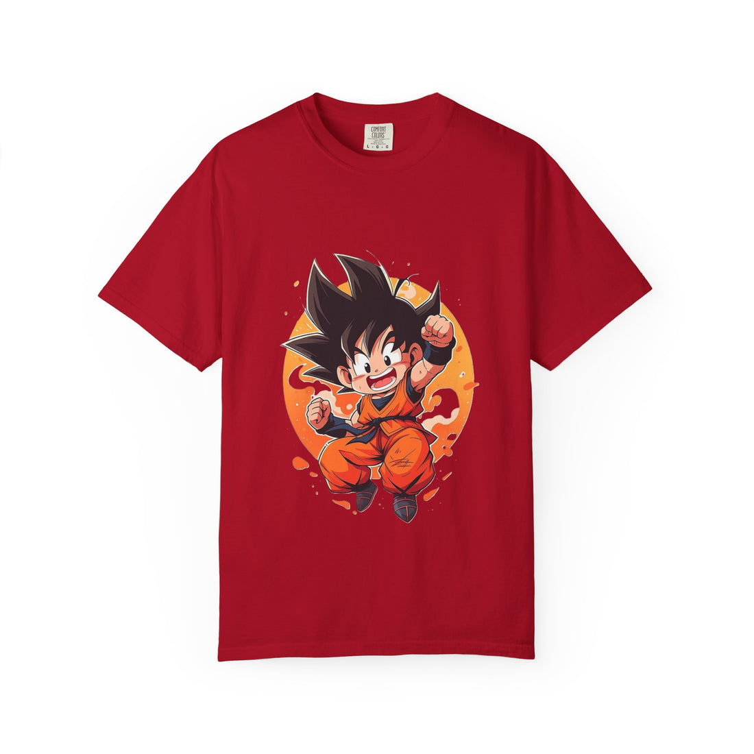Children's Dragon Fighter T-Shirt, Funny Tee Gift for Kids, Cartoon Goku Shirt, Anime Apparel for Birthdays, Unique Graphic Top