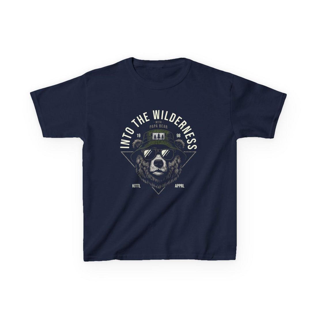 Adventurous Wilderness Kids Tee, Kids Outdoor Shirt, Bear Graphic T-Shirt, Nature Lover Gift, Cool Kids Apparel