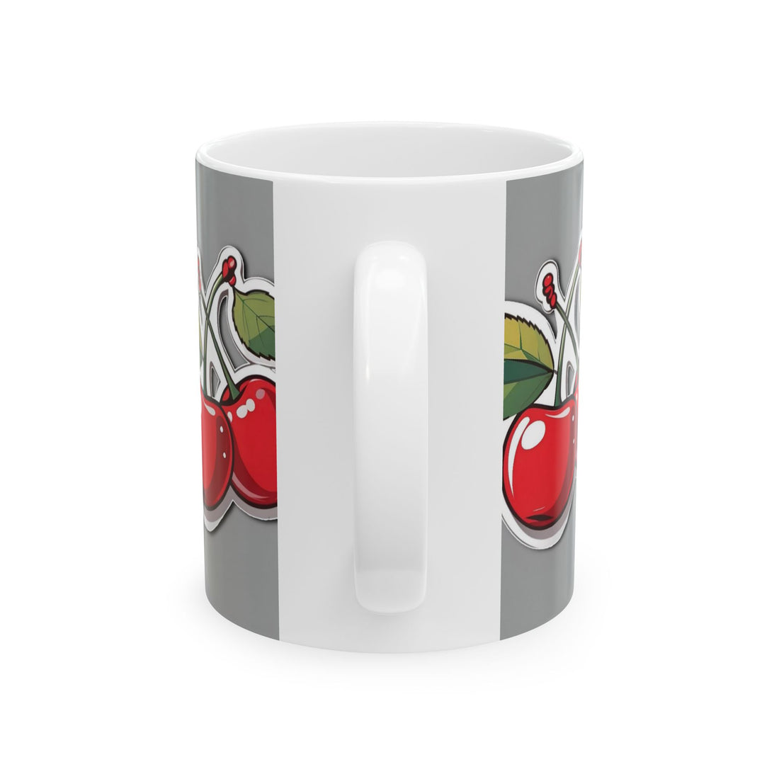 Cherry Blossom Ceramic Mug - Cute Tea Cup, Gift for Friends, Kitchen Decor, Cute Cherry Design, Cherry Lover's Mug