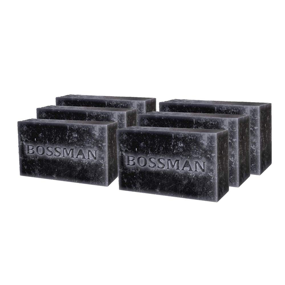 6-Pack 4-In-1 Bar Soap for Men – All Natural Organic Beard Wash, Shampoo, Body Wash & Shaving Soap – Eucalyptus & Tea Tree Scent