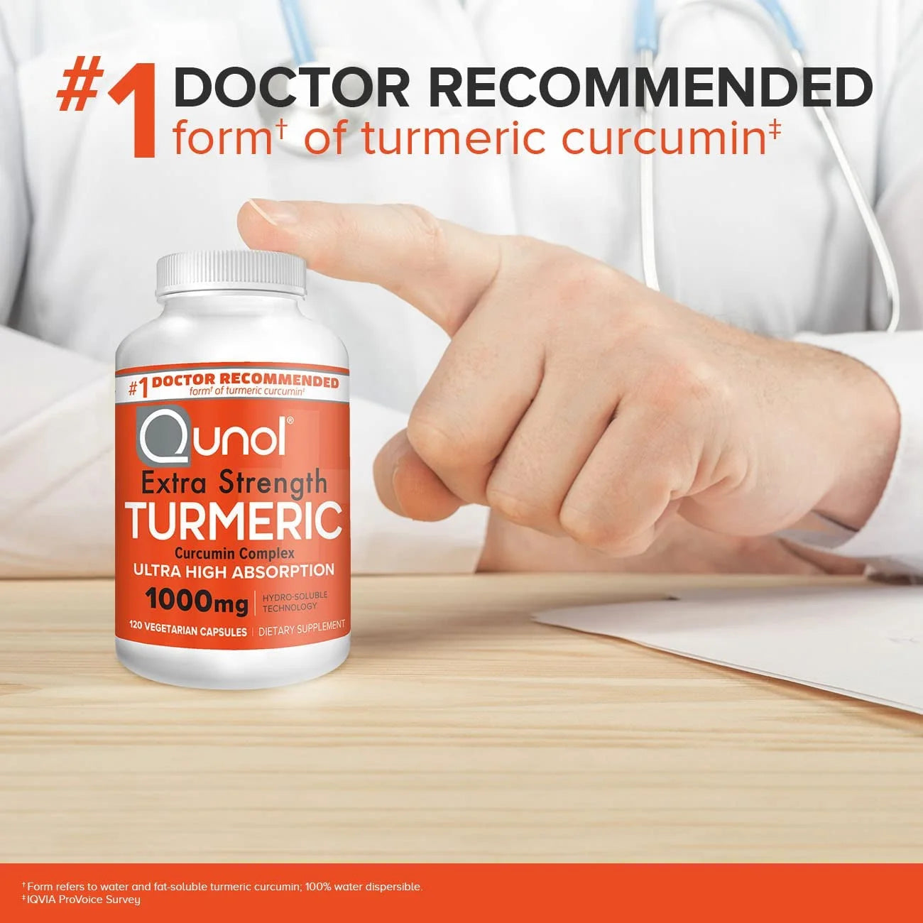 Turmeric Curcumin Capsules, 1000Mg Extra Strength Supplement, Patented Hydro-Soluble Technology, Alternative to Turmeric Curcumin with Black Pepper, 60 Veggie Capsules