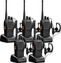 Walkie Talkies Bf-888S Long Range Two-Way Radios for Adults Rechargeable Handheld Interphone Professional UHF Communicator 3 Pack Walky Talky Set with Earpiece,Li-Ion Battery and Charger