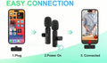 2-Pack 2-In-1 Wireless Lavalier Microphone – Noise-Canceling Clip-On Mic for Iphone & Android, 20M Range. Perfect for Videos, Vlogging, Interviews & Meetings. USB-C & Lightning Compatible.