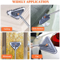Wall Cleaner Mop with Long Handle from 25 to 85 Inch, 6 Replacement Pads,Microfiber 360 ° Rotating Triangle Adjustable Dry Wall Cleaning