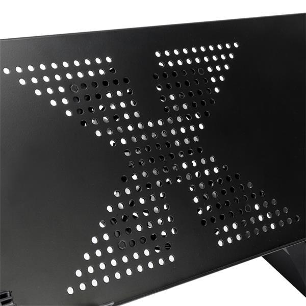 Folding table for laptop with fan and mouse pad