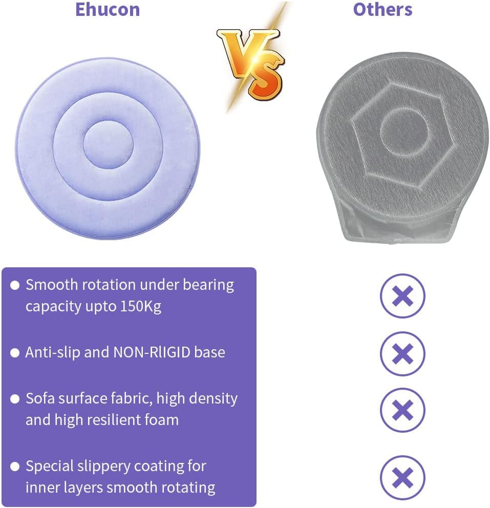 Swivel Seat Cushion 360 Degree Rotating Seat Cushion Light Weight Portable Pivot Disc Pad for Elderly, Pregnant Woman, Swivel Car Seat. Easy Turning from Bed to Wheelchair or Chair