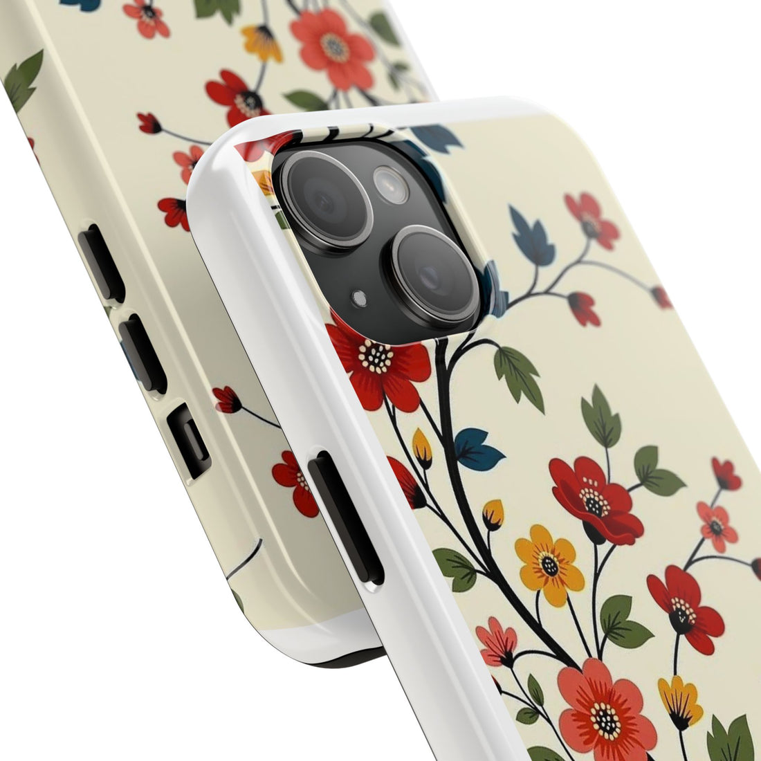 Floral Tough Phone Cases, Durable Phone Cover, Stylish Smartphone Protection, Gift for Her, Floral Design, Phone Accessory