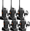 Walkie Talkies Bf-888S Long Range Two-Way Radios for Adults Rechargeable Handheld Interphone Professional UHF Communicator 3 Pack Walky Talky Set with Earpiece,Li-Ion Battery and Charger