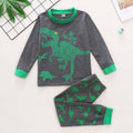 Kids Clothes Set,1-8Years Old Kids Boys Girls Long Sleeve Dinosaur Printed Top and Pants Set Outfit (Dark Gray-02#, 5-6 Years)