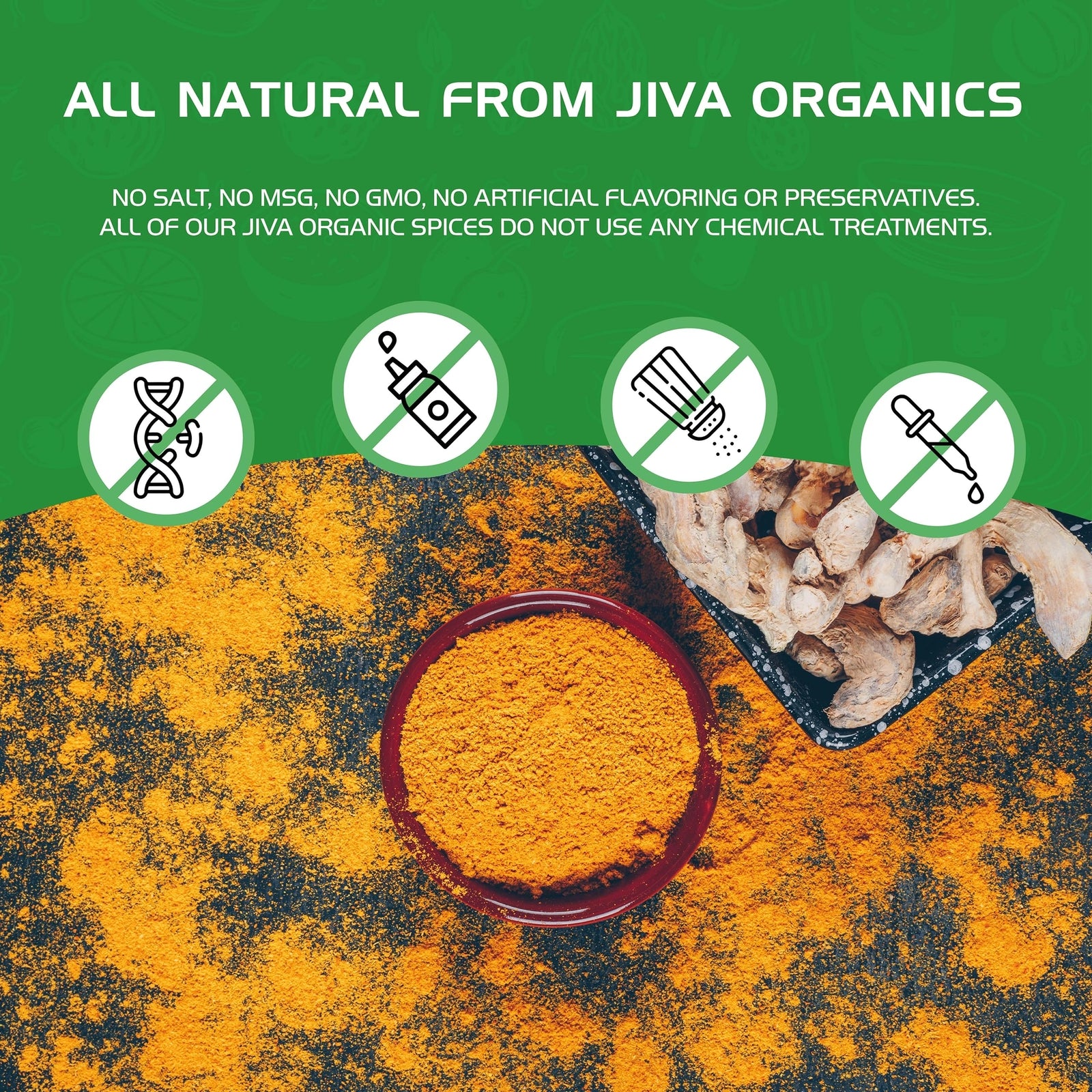 Organic Turmeric Powder by - 100% Raw with Curcumin - Lab Tested & Reports Av...