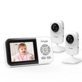 Upgrade Video Baby Monitor with 2 Cameras and Audio 2.8