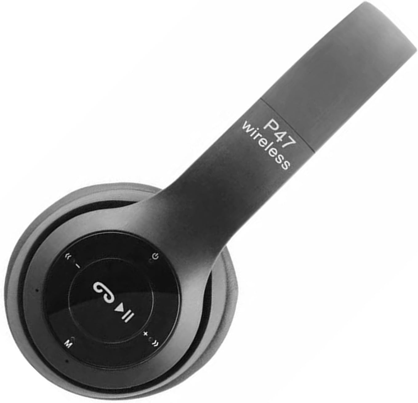 P47 Headset Multifunction Foldable Sports Headphone with Hifi Stereo Sound, Technology, and Ergonomic Design for Home Office Travel (Black)