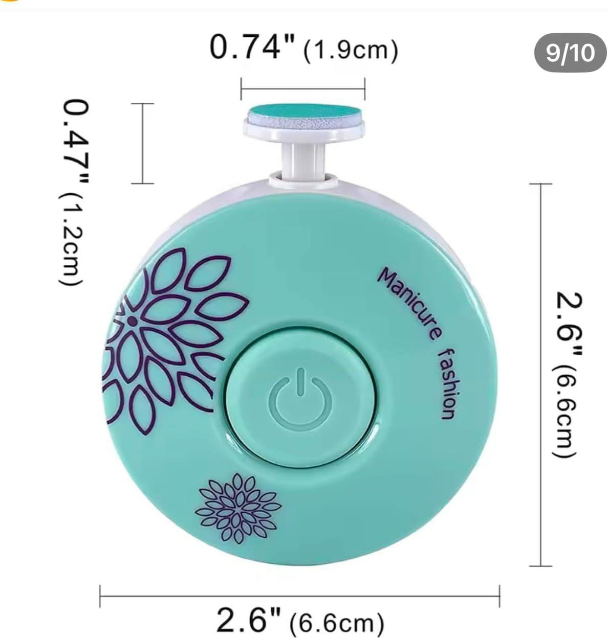 Electric Baby Nail Trimmer, File, Clipper, Manicure, Lightweight, Quiet, Newborn, Infant, Toddler, Adults, Fingernails and Toes, Polish, Safe, Easy to Use, All Ages, 6 Grinding Pads