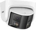 FCD600 Dual-Lens Outdoor Security Camera with 180° Fov, 6MP Panoramic Poe IP Camera, Smart Human/Vehicle Detection, Color Night Vision, Two Way Audio, Supports Microsd Card up to 256GB