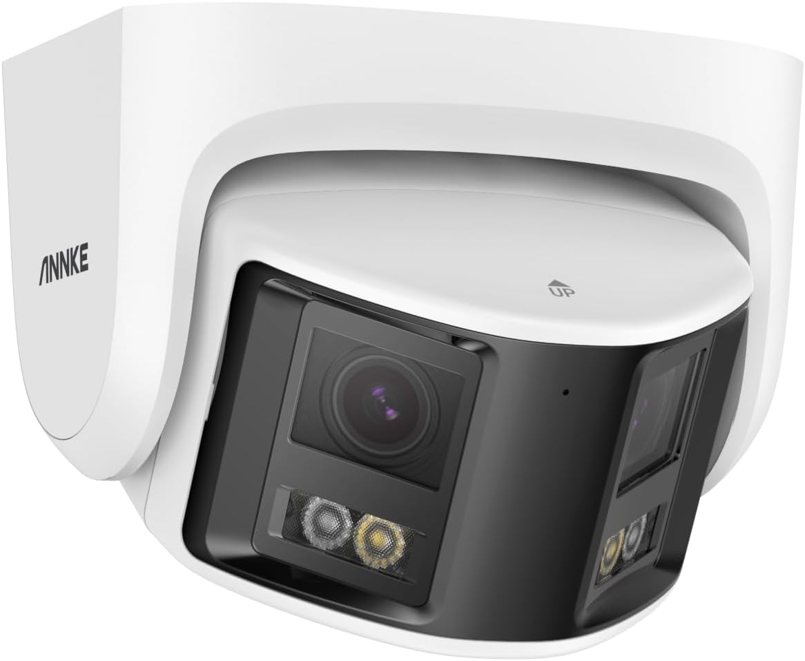 FCD600 Dual-Lens Outdoor Security Camera with 180° Fov, 6MP Panoramic Poe IP Camera, Smart Human/Vehicle Detection, Color Night Vision, Two Way Audio, Supports Microsd Card up to 256GB