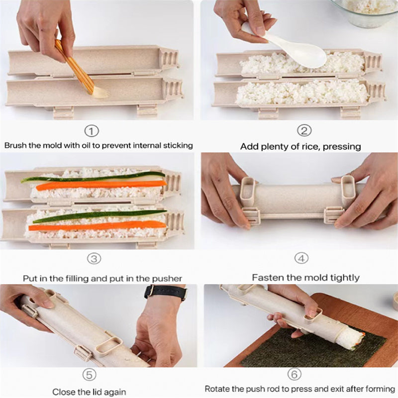 Quick Sushi Maker Bazooka – DIY Japanese Rice Roller Mold for Sushi, Meat & Vegetable Rolls | Easy Sushi Rolling Kitchen Tool for Beginners & Kids